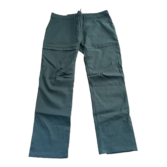 Prana Mens Size 40x32 Eagle Ray Pants Slim‎ Fit Green Stretch Performance NWT